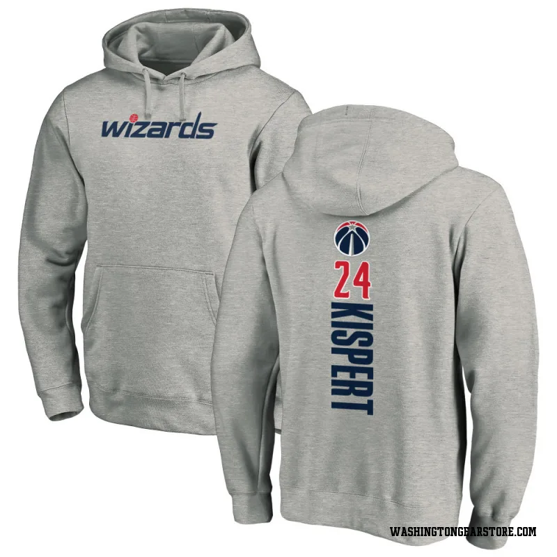 Men's Corey Kispert Washington Wizards Ash Backer Pullover Hoodie