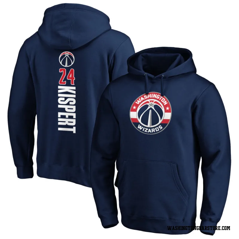 Navy Youth Corey Kispert Washington Wizards Backer Pullover Hoodie