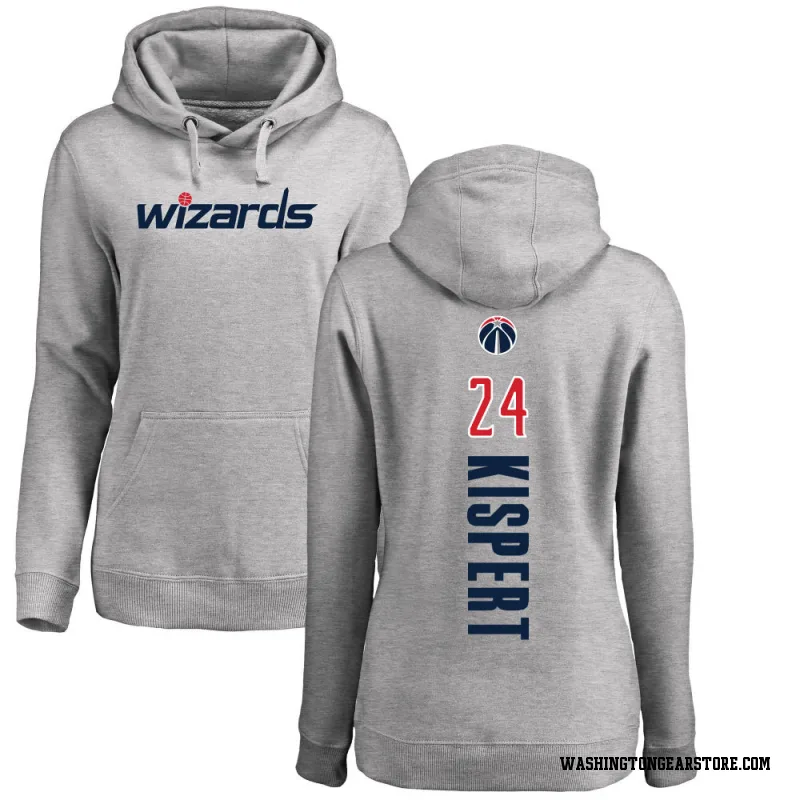 Women's Corey Kispert Washington Wizards Ash Backer Pullover Hoodie