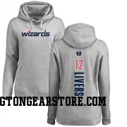 Women's Isaiah Livers Washington Wizards Ash Backer Pullover Hoodie