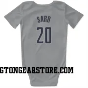 Gray Washington Wizards  Alexandre Sarr  Newborn & Infant Bodysuit