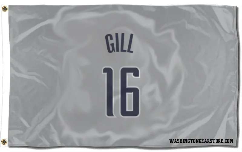 Gray Washington Wizards  Anthony Gill  Flag (3 X 5)