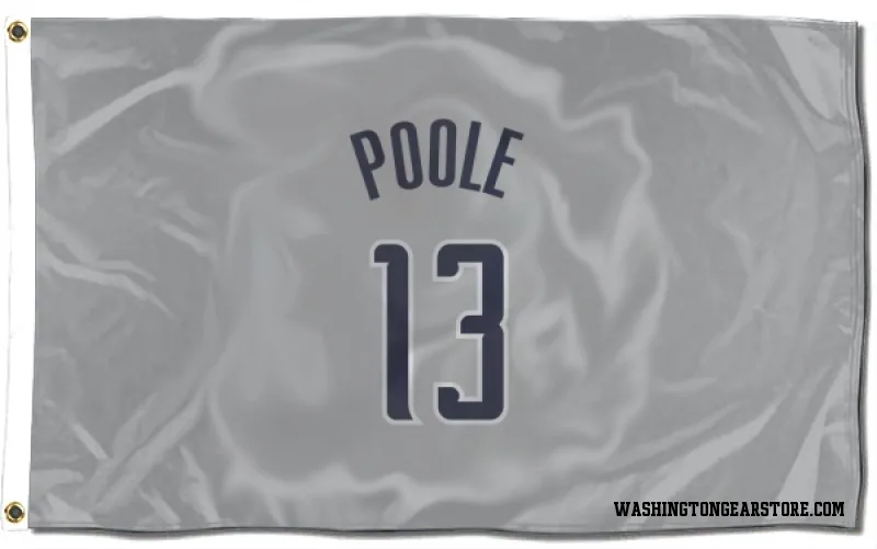 Gray Washington Wizards  Jordan Poole  Flag (3 X 5)