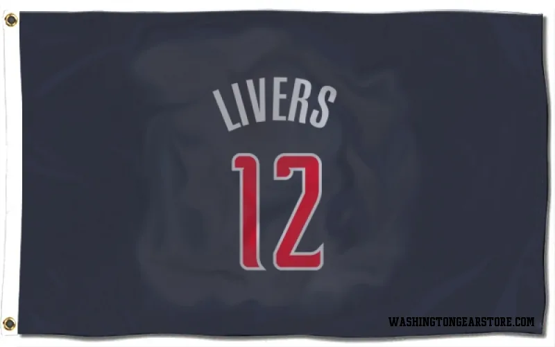 Navy Washington Wizards  Isaiah Livers  Flag (3 X 5)