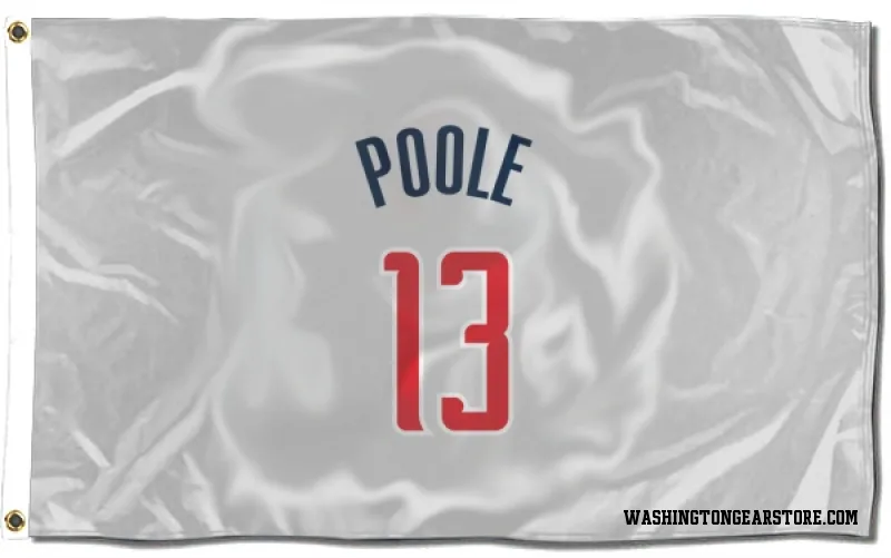 White Washington Wizards  Jordan Poole  Flag (3 X 5)